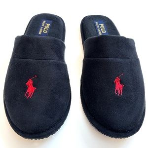 Polo by Ralph Lauren Navy Slip-On Loafers with Red Pony